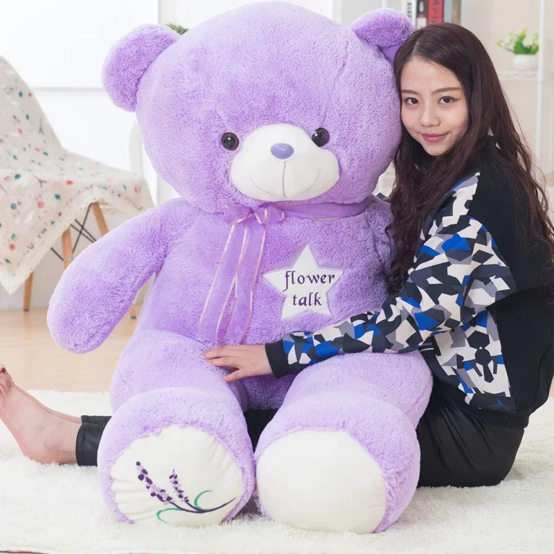 80cm Cute Purple Teddy Bear Plush – Large High-Quality Stuffed Animal for Kids, Classmates & Graduation Gifts