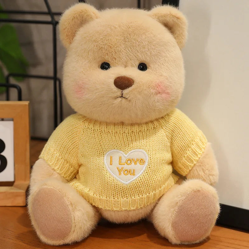 Handmade Joint Sweater Bear Plush Doll Joints Can Be Moved High Quality Bear Plush Toys for Boys and Girls Birthday Gifts