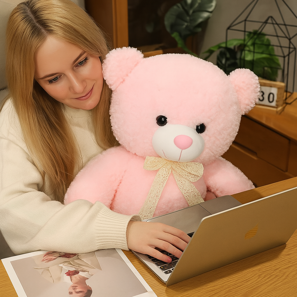 80–100cm Giant Pink Teddy Bear – Ultra Cuddly Hugging