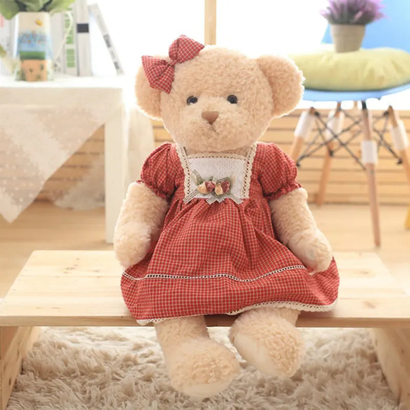 Giant Couple Plush Teddy Bears-Cute Boy & Girl Set in Matching Clothes