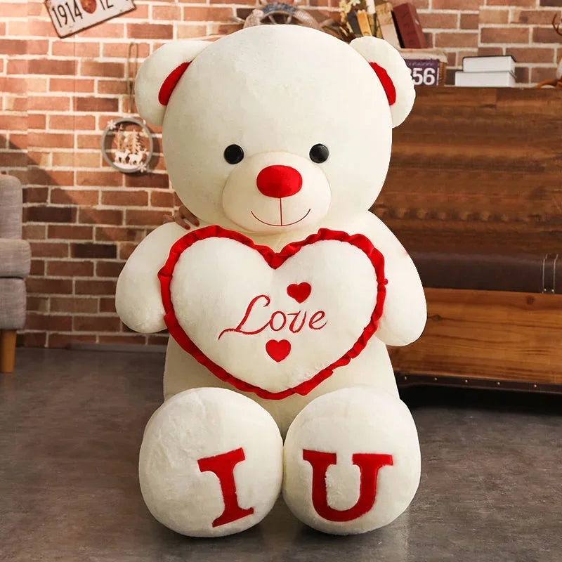 HUGE Teddy Bear Plush 100cm – Romantic Gift Bear with Heart