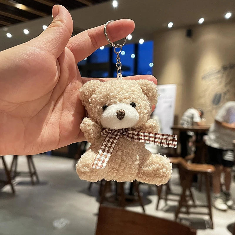 Mini Soft Teddy Bear Keychain – Plush Party & Wedding Gift Bag Pendant
