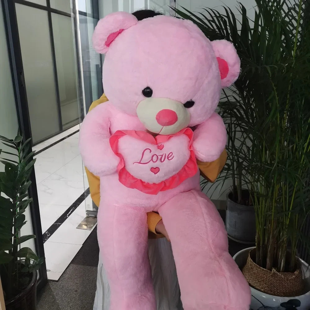 HUGE Teddy Bear Plush 100cm – Romantic Gift Bear with Heart