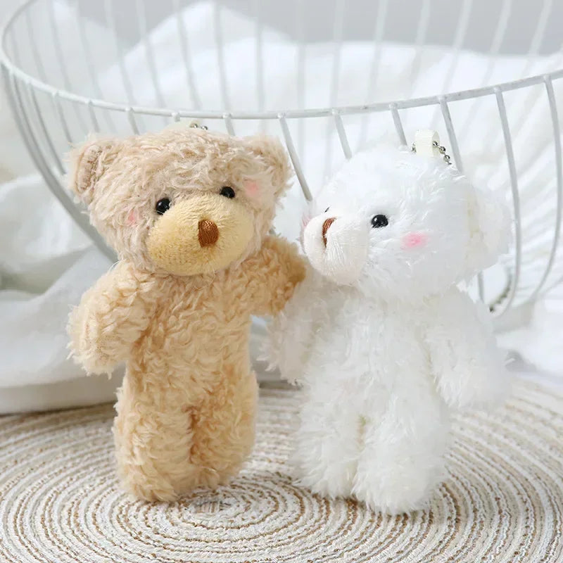 Cute Baby Teddy Bear Keychain – Soft Plush Bag & Car Pendant for Women
