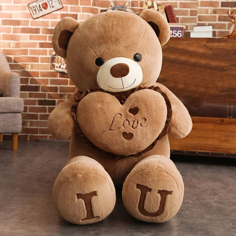 HUGE Teddy Bear Plush 100cm – Romantic Gift Bear with Heart