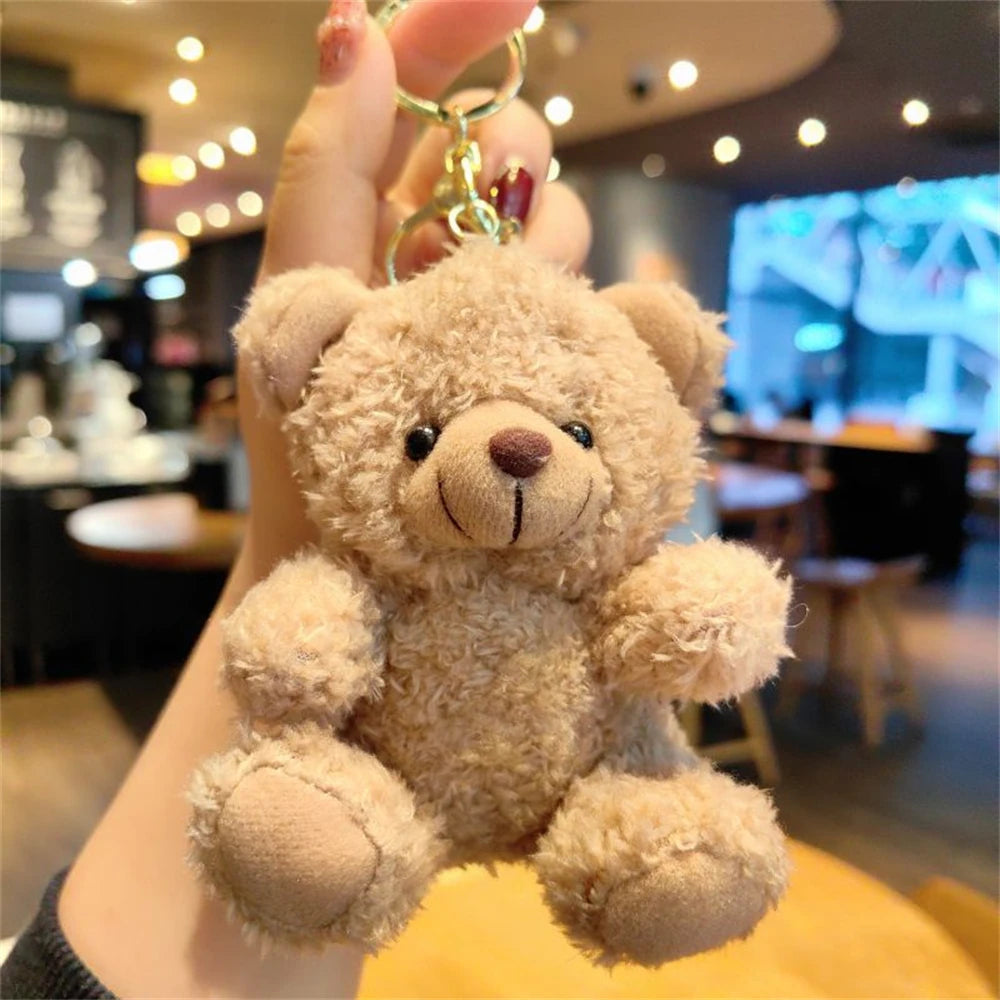 2025 Mini Plush Teddy Bear Keychain – Soft Stuffed Animal Bag Pendant Gift