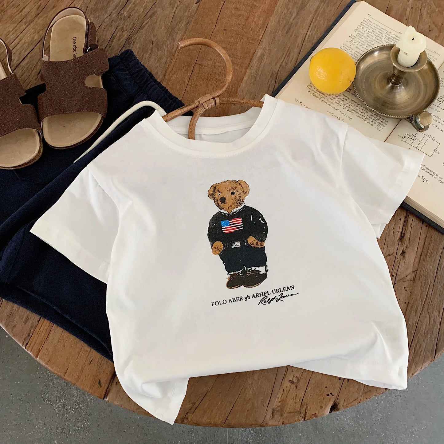 2025 Teddy Bear Graphic Crop Top – Unisex Gothic-Inspired Summer Tee