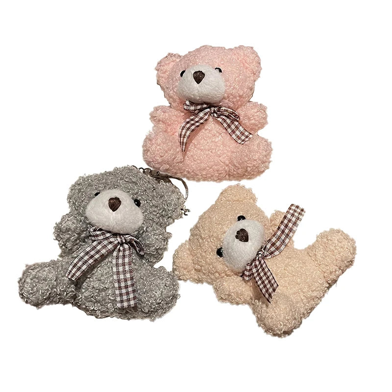 Mini Soft Teddy Bear Keychain – Plush Party & Wedding Gift Bag Pendant