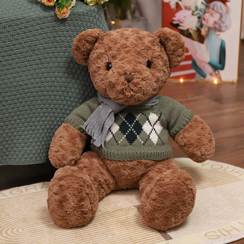 Teddy Bear Plush 50cm/75cm – Cute Stuffed Bear in Sweater