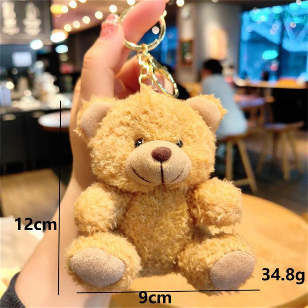 2025 Mini Plush Teddy Bear Keychain – Soft Stuffed Animal Bag Pendant Gift