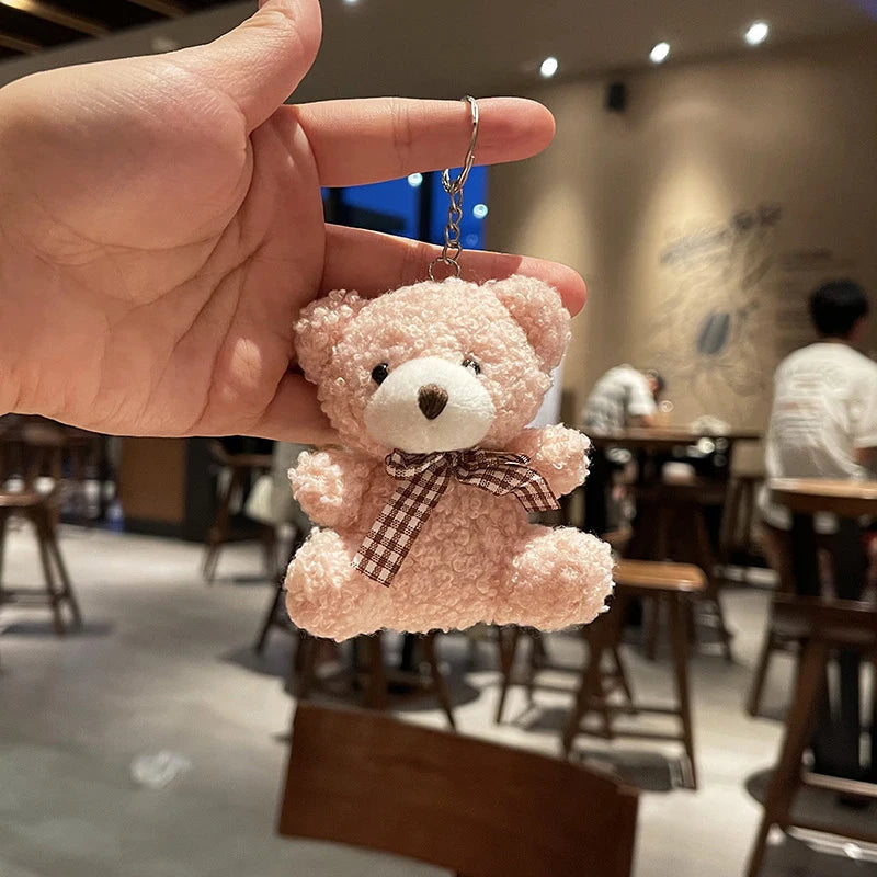 Mini Soft Teddy Bear Keychain – Plush Party & Wedding Gift Bag Pendant