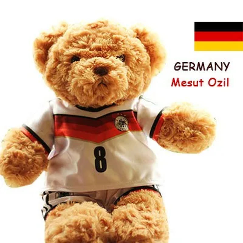 Football Player Teddy Bear – Soft Plush Doll Gift for Kids & Fans