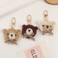  Knitted Wool Bowtie Bear Keychain – Cute Cartoon Pendant for Bags, Earphones & DIY Gifts
