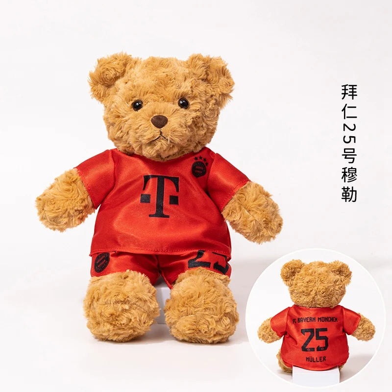 Football Player Teddy Bear – Soft Plush Doll Gift for Kids & Fans