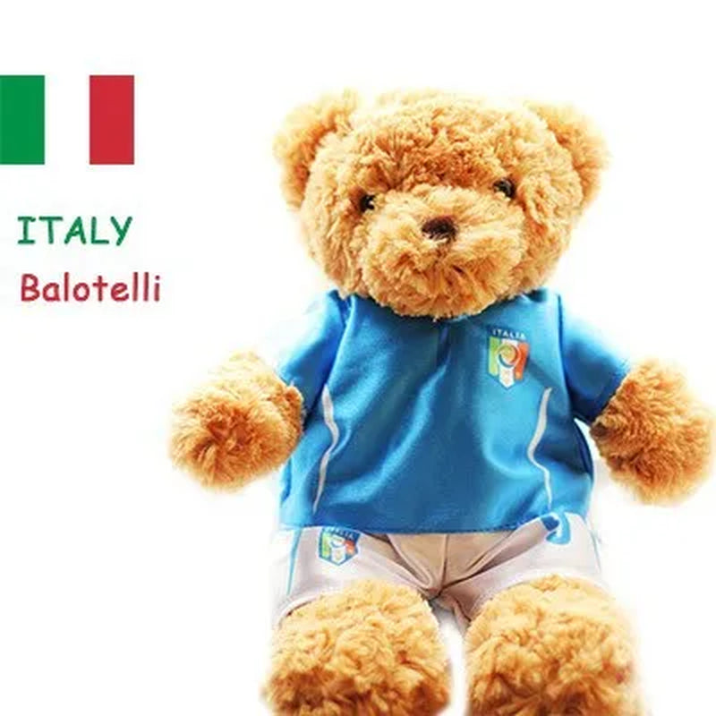 Football Player Teddy Bear – Soft Plush Doll Gift for Kids & Fans