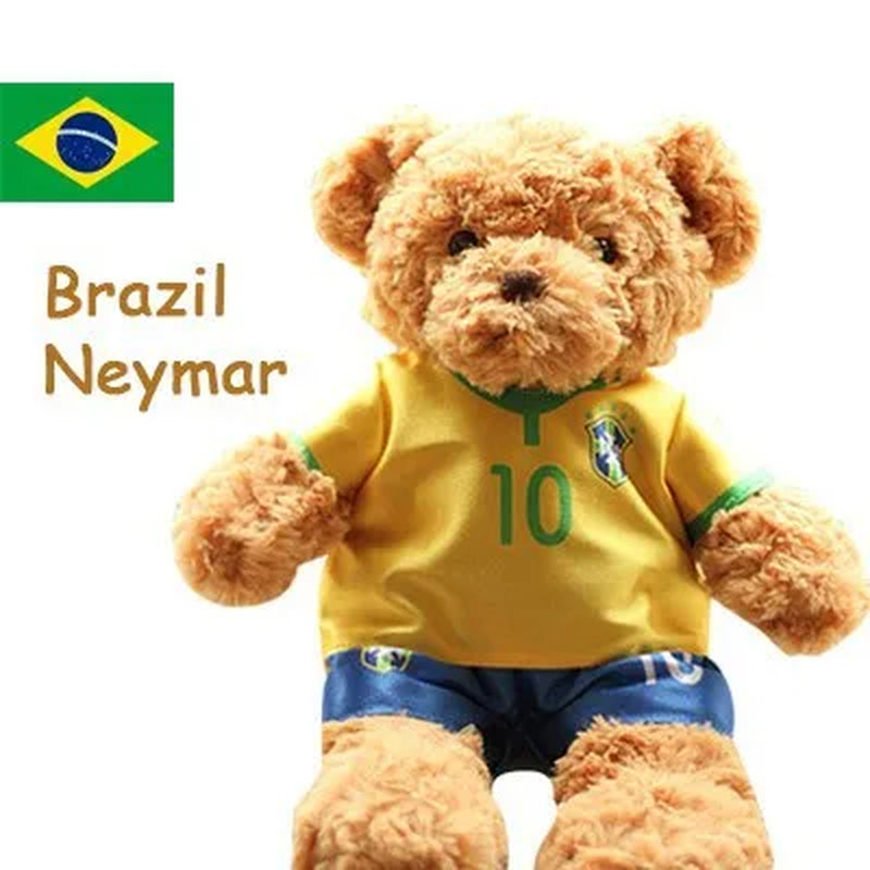Football Player Teddy Bear – Soft Plush Doll Gift for Kids & Fans