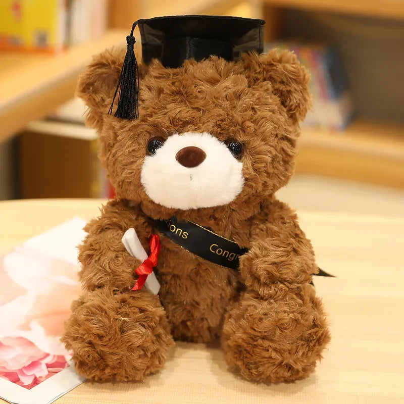  23cm Graduation Bear Plush Doll – Soft Bachelor Teddy Gift for Students