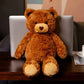 42Cm Fluffy Heart Nose Bear Plush Toy Soft Stuffed Animal Doll Teddy Bear Doll Lovely Birthday Gifts for Girl Boy