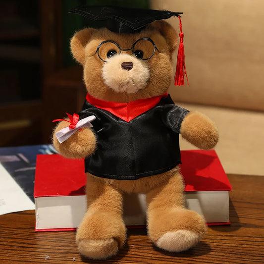 Small Sitting Teddy Bear Plush Toy – Graduation Gift for Boys & Girls