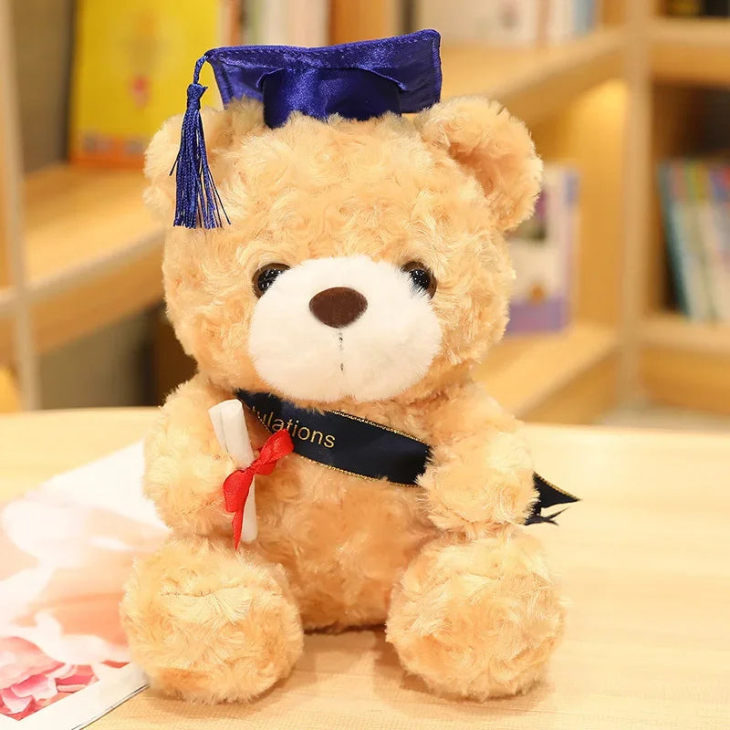  23cm Graduation Bear Plush Doll – Soft Bachelor Teddy Gift for Students