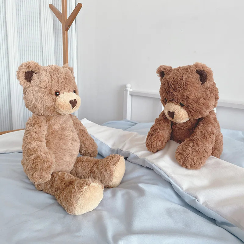 Cute Curly Love Teddy Bear Plush Toy Hug Bear Dolls Children Birthday Gift Pillow Teddy Bear Home Living Room Bedroom Decoration