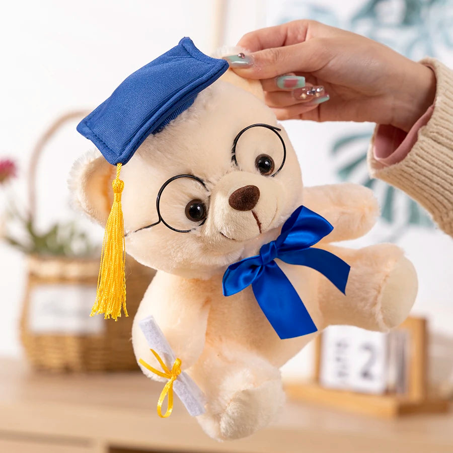 23cm Graduation Teddy Bear Plush Toy – Soft Gift for Students