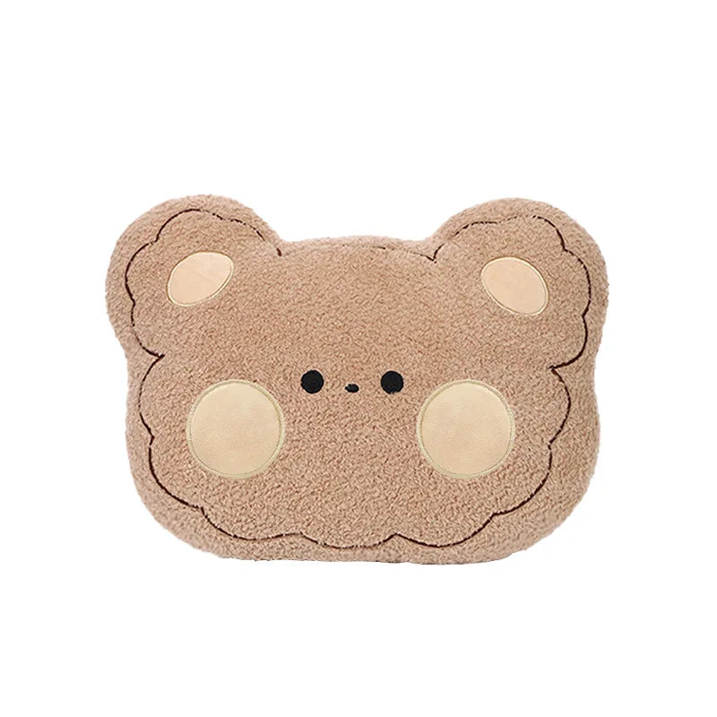 Steam Velvet 3D Teddy Bear Pillow – Soft Cartoon Cushion for Sofa & Office