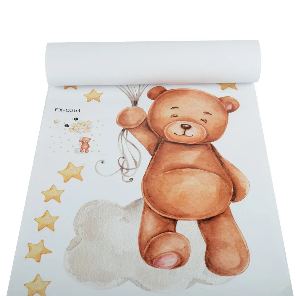 Teddy Bear Wall Sticker – 30×90cm Removable Nursery & Bedroom Decor