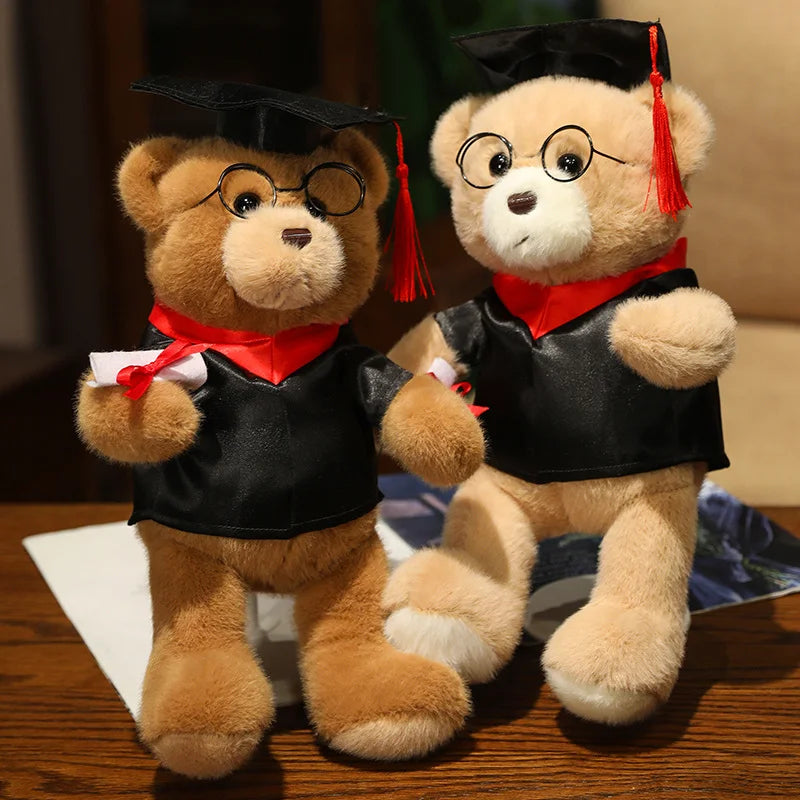 Small Sitting Teddy Bear Plush Toy – Graduation Gift for Boys & Girls