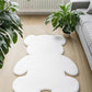 Teddy Bear Shaped Fluffy Rug – Soft Faux Rabbit Fur Mat for Kids' Room, Nursery & Living Room
