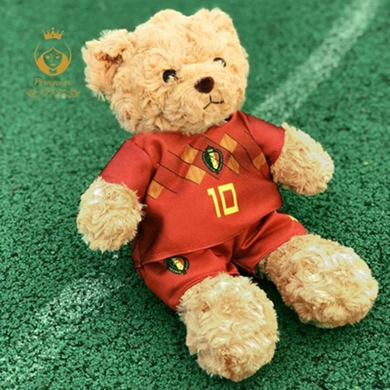 Football Player Teddy Bear – Soft Plush Doll Gift for Kids & Fans