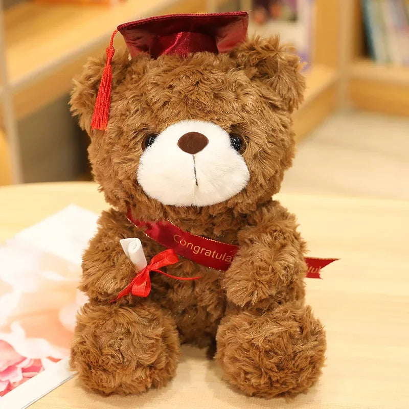  23cm Graduation Bear Plush Doll – Soft Bachelor Teddy Gift for Students
