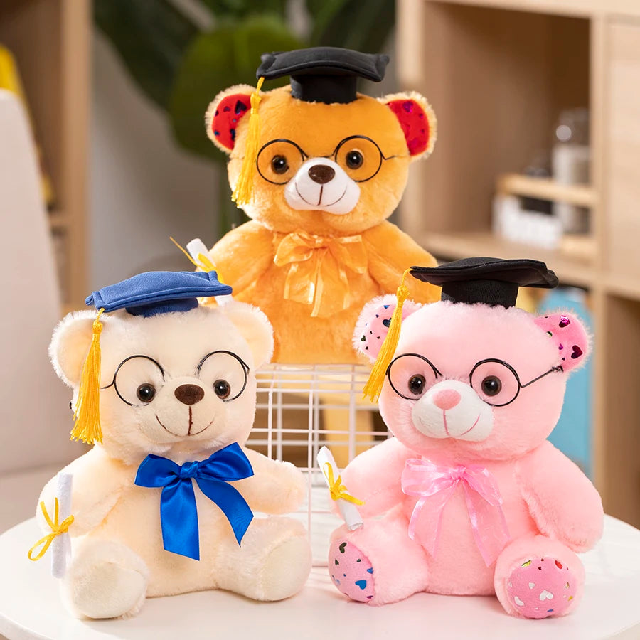 23cm Graduation Teddy Bear Plush Toy – Soft Gift for Students