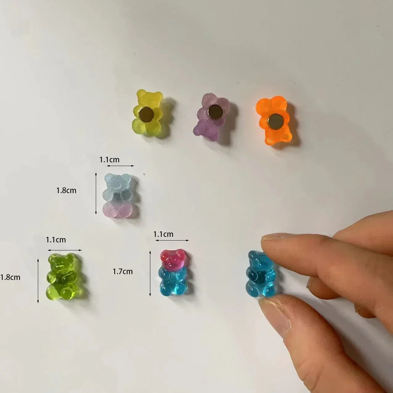  10Pcs Teddy Bear Refrigerator Magnets – Cute Magnetic Stickers for Fridge, Whiteboard & Photo Display