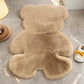 Teddy Bear Shaped Fluffy Rug – Soft Faux Rabbit Fur Mat for Kids' Room, Nursery & Living Room