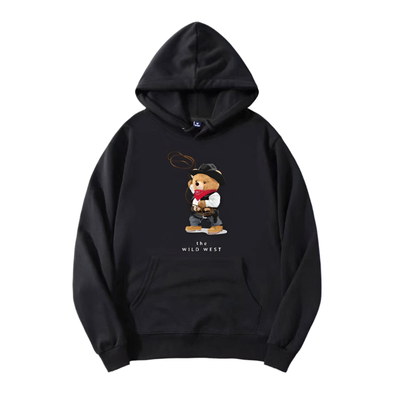 Basketball Teddy Bear Hoodie – Unisex Streetwear Pullover | Casual Cotton Sweatshirt 