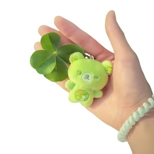 Bear Keychain – Green Dopamine Plush Bag Pendant 