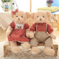 Giant Couple Plush Teddy Bears-Cute Boy & Girl Set in Matching Clothes