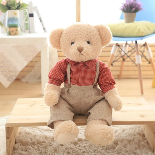 Giant Couple Plush Teddy Bears-Cute Boy & Girl Set in Matching Clothes