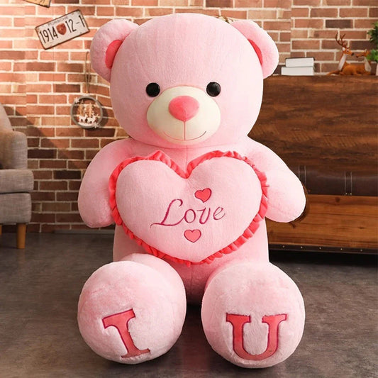 HUGE Teddy Bear Plush 100cm – Romantic Gift Bear with Heart