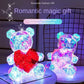LED Light-Up Teddy Bear – Romantic Surprise Plush Lamp with Red Heart