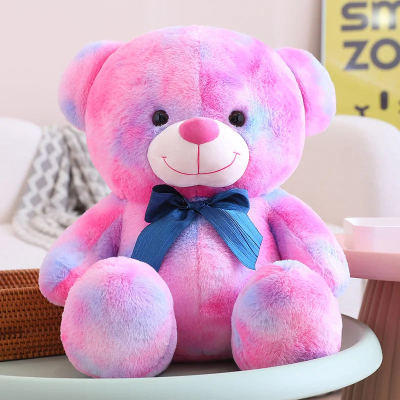Rainbow Colorful Teddy Bear – 25cm Soft Plush Toy for Kids, Birthday Gift & Stuffed Animal Doll