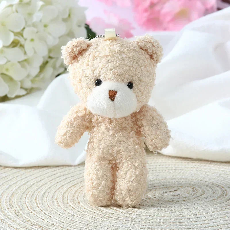 Cute Baby Teddy Bear Keychain – Soft Plush Bag & Car Pendant for Women