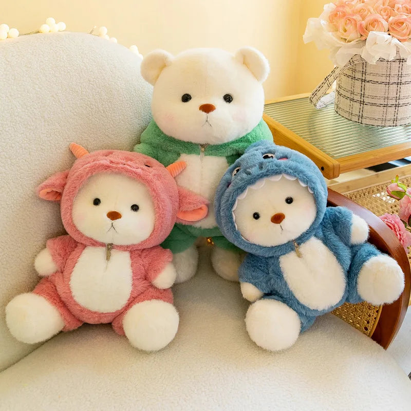 Mini Teddy Bear Plush 25cm – Soft Stuffed Toy in Outfit