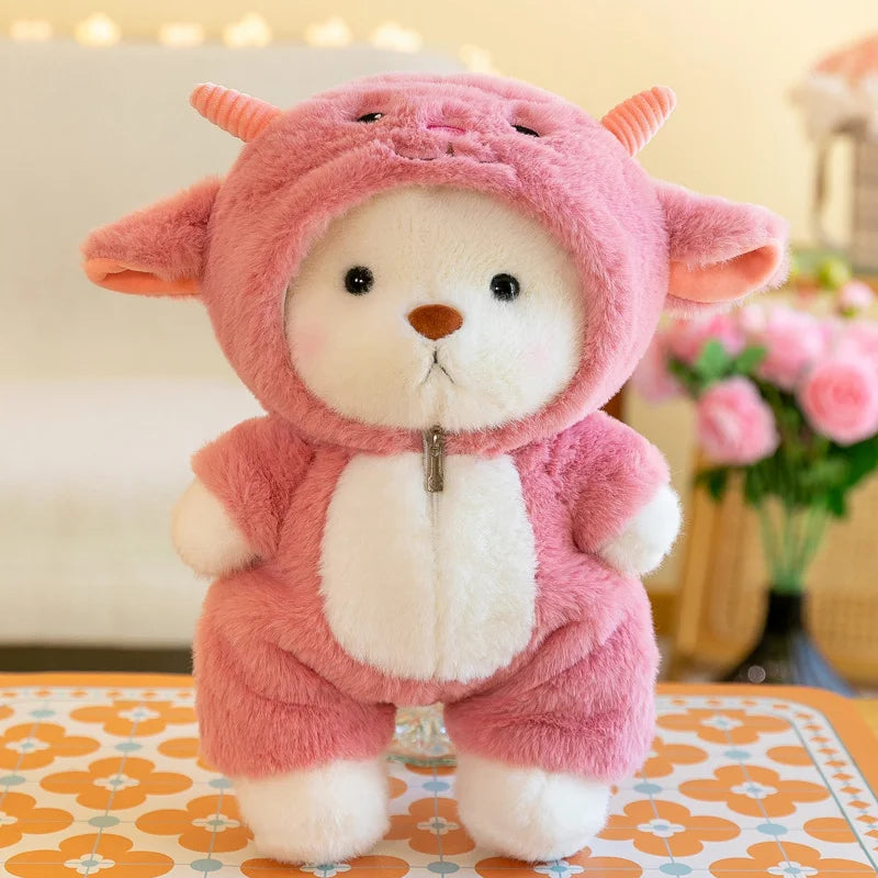 Mini Teddy Bear Plush 25cm – Soft Stuffed Toy in Outfit