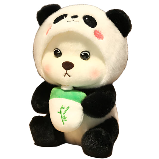 Teddy Bear in Animal Costume – 25cm Soft Plush Toy (Crocodile, Pig, Panda)
