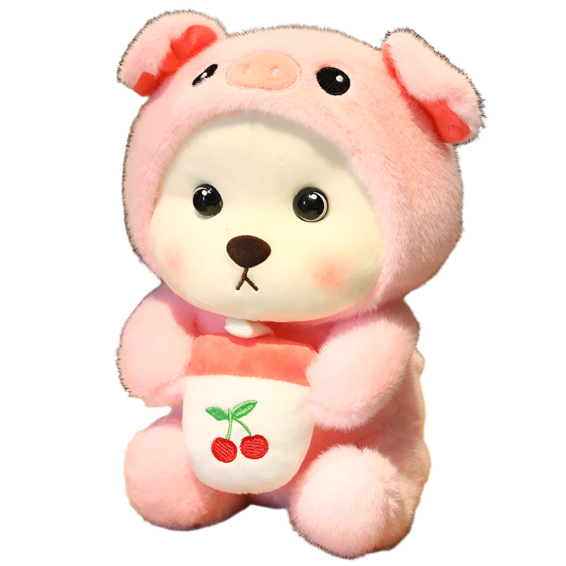 Teddy Bear in Animal Costume – 25cm Soft Plush Toy (Crocodile, Pig, Panda)