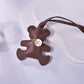 Cute PU Leather Bear Keychain – Fashion Bag Charm & Mirror Pendant for Women