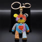 Colorful Crystal Big Bear Keychain – Rhinestone Bag Charm & Jewelry Accessory