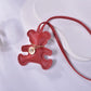 Cute PU Leather Bear Keychain – Fashion Bag Charm & Mirror Pendant for Women